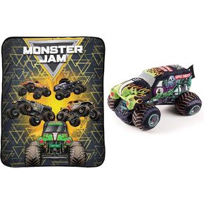 Jay Franco Monster Jam Grave Digger Pillow Buddy and Blanket Bundle
