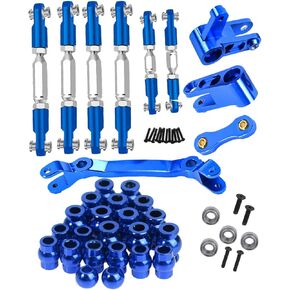ترقيات جزء ل 1/10 Senton/Granite Mega550 4x4 ، سبيكة قابلة للتعديل تيرلوكل روابط كامبر وتجرس الجرس التوجيه مع محامل الكرة وربط الكرة المحور الكرة ، البحرية الأزرق