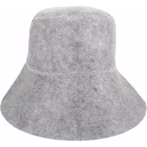 Wool Sauna Hat - Sauna Cap Accessories for Men and Women Handmade, Suitable for Spa, Steam Room, Sauna, Bathroom one Size fits All Grey