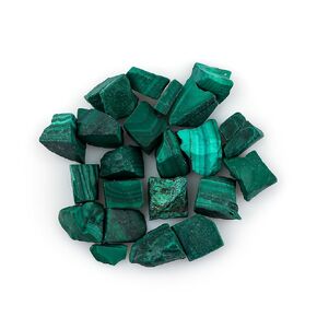 CRYSTALIS 100cts Natural Malachite Raw Crystals, Loose Gemstone Wholesale Bulk Rough Jewelry Making Supply, Chakra And Healing Raw Stones, Wire Wrapping, DIY, Tumbling, Gem Collection