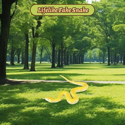 LRCXL Realistic Fake Snakes Toy Soft Rubber Snakes to Keep Birds Away - Rattlesnake Toys for Garden Props to Keep Birds Away, Scare Squirrels, Mice, Pranks Halloween Decoration Props in Saudi Arabia