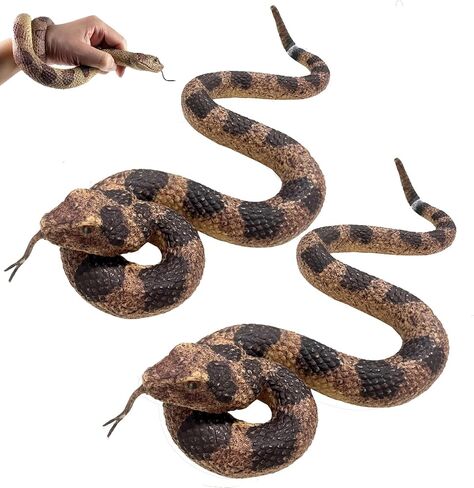 LRCXL Realistic Fake Snakes Toy Soft Rubber Snakes to Keep Birds Away - Rattlesnake Toys for Garden Props to Keep Birds Away, Scare Squirrels, Mice, Pranks Halloween Decoration Props in Saudi Arabia