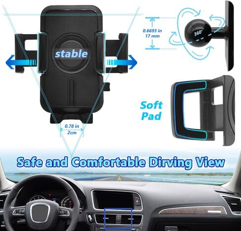 WAAPAK Car Phone Holder Mount 2018-2024 Audi Q5 SQ5 Auto Accessories Interior Decoration Smartphone Thick Case Cradles Navigation Bracket iPhone in Saudi Arabia