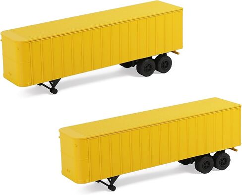 C8766 2 Units Trailers HO Scale 1:87 Model Trailer for Railway Tractor (Silver) in Saudi Arabia