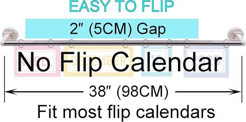 Yyst Classroom Flip Malendar Holder Bulletin Board Flip Holdar Holder Classe Cards Bards (لا يوجد تقويم - قضيب مغناطيسي -1) in Kuwait
