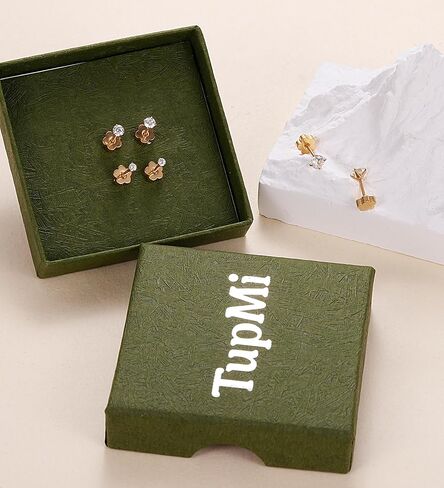 3 Pairs Flatback Stud Earrings for Women Girls Ball Cartilage Stud Earrings Set Screw Flower Back Nap Earrings Stainless Steel 14K Gold Earrings Gift for Women in Saudi Arabia