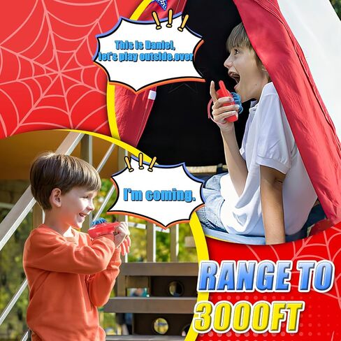 Walkie Talkies for Kids Boys Toys Ages 4-6 6-8 Long Range 2 Way Radio Outdoor Games Kid Toys for 3 4 5 6 7 8 9 10 3-12Year Old Boy Birthday Gift Halloween Christmas Stocking Stuffers 2 Pack in Saudi Arabia