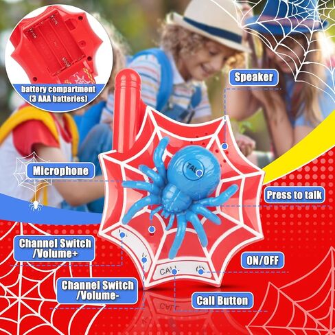 Walkie Talkies for Kids Boys Toys Ages 4-6 6-8 Long Range 2 Way Radio Outdoor Games Kid Toys for 3 4 5 6 7 8 9 10 3-12Year Old Boy Birthday Gift Halloween Christmas Stocking Stuffers 2 Pack in Saudi Arabia