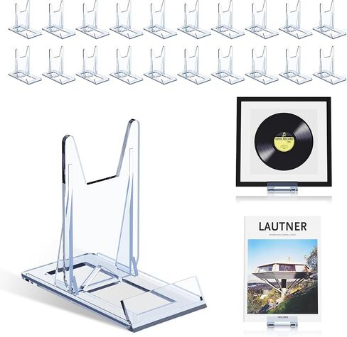 Book Display Stand, Acrylic Stands for Display Comic Book Holder Magazine Postcard Art DVD Album Wallet, 8 Pcs in Kuwait