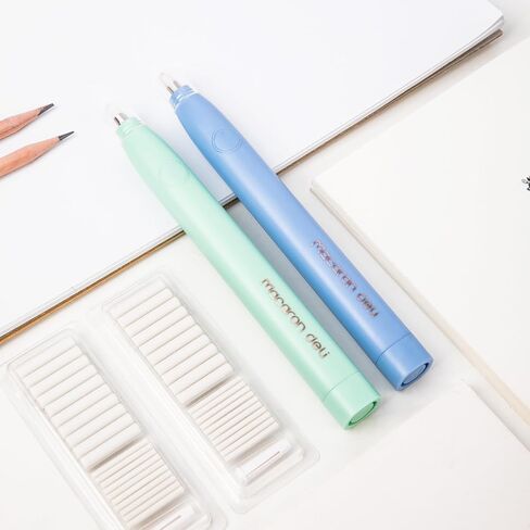 2PCS Electric Eraser, Electric Erasers for Artists with 40 Refills, Battery Operated Eraser, Electric Eraser Kit for Drawing, Art, Painting, Sketching, Drafting Pencils in Saudi Arabia