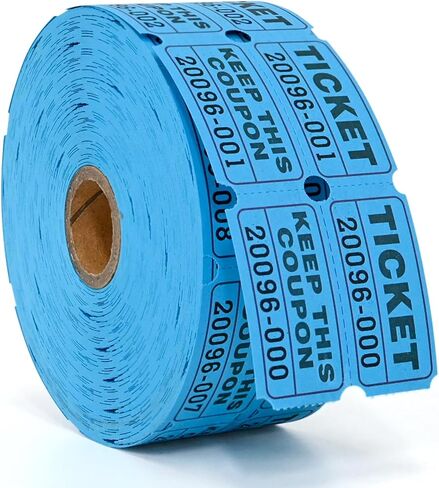 L LIKED Raffle Tickets Double Rolls 1000 Per Roll 50/50 Raffle Tickets for Events,Carnivals, Entry, Class Reward, Prizes(Blue) in Saudi Arabia