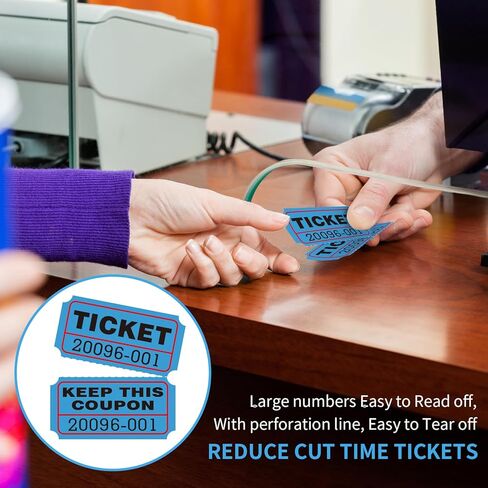 L LIKED Raffle Tickets Double Rolls 1000 Per Roll 50/50 Raffle Tickets for Events,Carnivals, Entry, Class Reward, Prizes(Blue) in Saudi Arabia