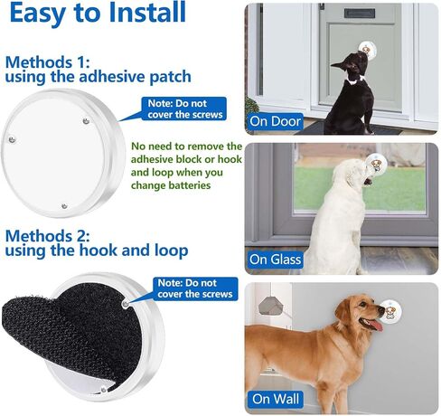 SURFOU Dog Door Bell for Dogs Go Outside Wireless Doggie Door Bell for Dog Puppy Training 2 Transmitters 2 Receivers Dog Doorbell with 55 Ringtones 5 Adjust Volume Levels LED Flash IP55 Waterproof in Saudi Arabia