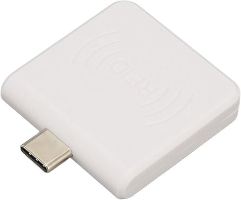 Card Reader, Credit Card Reader Type C Interface ID Mobile Phone Card Reader 125Khz Portable Smart Card Reader (White) in Saudi Arabia