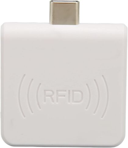 Card Reader, Credit Card Reader Type C Interface ID Mobile Phone Card Reader 125Khz Portable Smart Card Reader (White) in Saudi Arabia