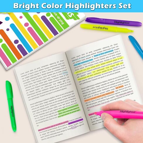 V-Opitos 30 Pack Yellow Highlighters, No Bleed Highlighters, Bright Highlighters with Soft Chisel Tips, Ideal for Office and School Supplies in Saudi Arabia