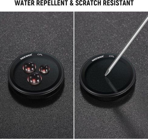 NEEWER 37mm CPL Filter for Dash Cam Compatible with Vantrue E1 E2 E3 E1 Lite N4 Pro, Multi Coated HD Circular Polarizer Filter with Ultra Slim Aluminum Frame, Reduce Glare & Improve Contrast in Kuwait
