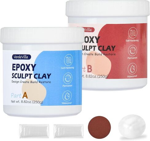 Epoxy Putty Sculpt Clay, 2 Part (A & B) High Adhesive Modeling Compound for Sculpting Modeling Building Repairing Self-Hardening Epoxy Clay Sculpt Pool Putty Repairs Metal Wood Tile Ceramics (Natural) in Saudi Arabia