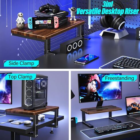 3 في 1 مشبك متعدد الاستخدامات على رف تمديد المكتب ، منظم مكتب سطح المكتب ، 16.5 "، منظم الجرف المكتبي الثقيل القابل للتعديل للمرت in Kuwait