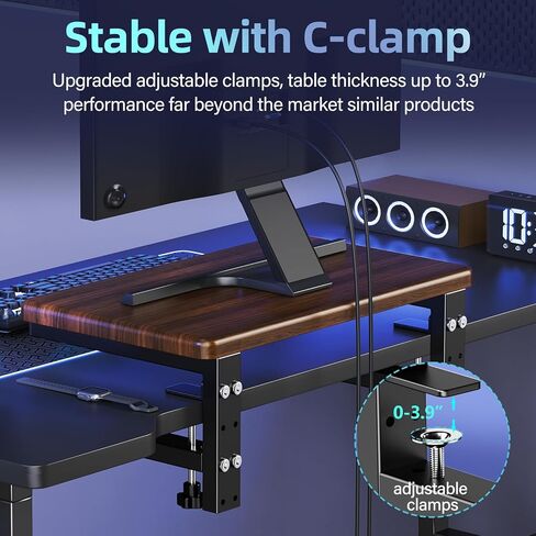 3 في 1 مشبك متعدد الاستخدامات على رف تمديد المكتب ، منظم مكتب سطح المكتب ، 16.5 "، منظم الجرف المكتبي الثقيل القابل للتعديل للمرت in Kuwait