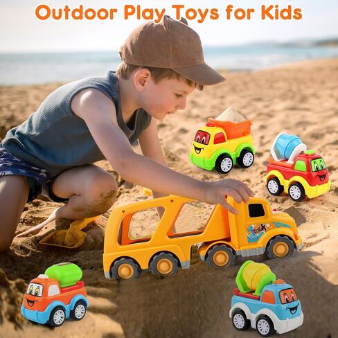 Carrier Truck Toddler Toys Car: Transport Toy for 1 2 3 4 Year Old Boys Girls 18 Month 5-in-1 Kid Playset Gifts for Preschool Birthday Christmas in Saudi Arabia