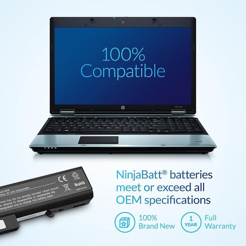 NinjaBatt Battery for HP 8540W 493976-001 8740W 8540P AV08 8530P 8530W 8730W HSTNN-LB60 458274-363 458274-421 458274-422 HSTNN-I43C HSTNN-OB60 HSTNN-W46C High Performance [8 Cells/4400mAh/63Wh] in Saudi Arabia