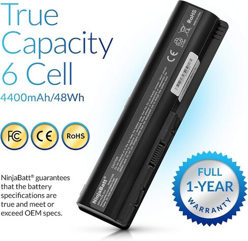 NinjaBatt Battery for HP 8540W 493976-001 8740W 8540P AV08 8530P 8530W 8730W HSTNN-LB60 458274-363 458274-421 458274-422 HSTNN-I43C HSTNN-OB60 HSTNN-W46C High Performance [8 Cells/4400mAh/63Wh] in Saudi Arabia