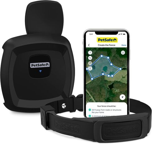 PetSafe Guardian GPS Dog Fence – No Subscription – Create Your Own Wireless Fence for Dogs – for Yards 3/4 Acres or Larger – World's Safest GPS Dog Fence Tech – New, Redesigned Collar in Saudi Arabia