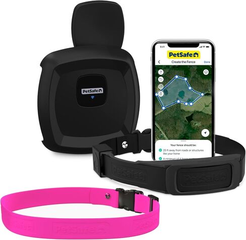 PetSafe Guardian GPS Dog Fence – No Subscription – Create Your Own Wireless Fence for Dogs – for Yards 3/4 Acres or Larger – World's Safest GPS Dog Fence Tech – New, Redesigned Collar in Saudi Arabia