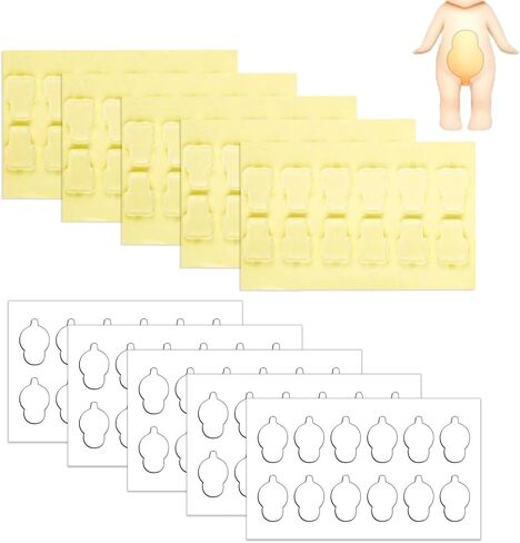 60pcs Adhesive Tapes for Sonny Baby, Double Sided Clear Adhesive Pads Mini Figure Clear Glue Sticky Putty Replacement for Sonny Angel Doll in Saudi Arabia