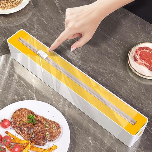Multi-Functional Cutter | for 12-Inch Wide, 100-Foot Long Plastic Wrap, Aluminum Foil, Parchment Paper | Easy to Use | 4 Colors | Magnetic, Suction, Hook-and-Loop Modes (Green(HOOk&LOOP)) in Saudi Arabia