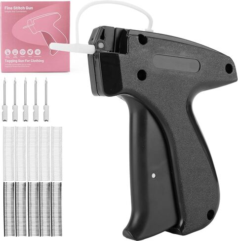 Clothing Label Gun,Standard Retail Price Tag Labeling Gun Kit,Having 5 Needles, 1000 Micro Fasteners,Suitable for Store,Warehouse,Consignment,Yard Sale,etc.(Black-1) in Kuwait