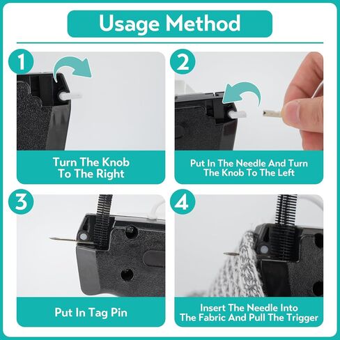 Clothing Label Gun,Standard Retail Price Tag Labeling Gun Kit,Having 5 Needles, 1000 Micro Fasteners,Suitable for Store,Warehouse,Consignment,Yard Sale,etc.(Black-1) in Kuwait