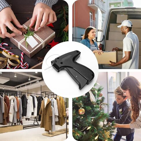 Clothing Label Gun,Standard Retail Price Tag Labeling Gun Kit,Having 5 Needles, 1000 Micro Fasteners,Suitable for Store,Warehouse,Consignment,Yard Sale,etc.(Black-1) in Kuwait