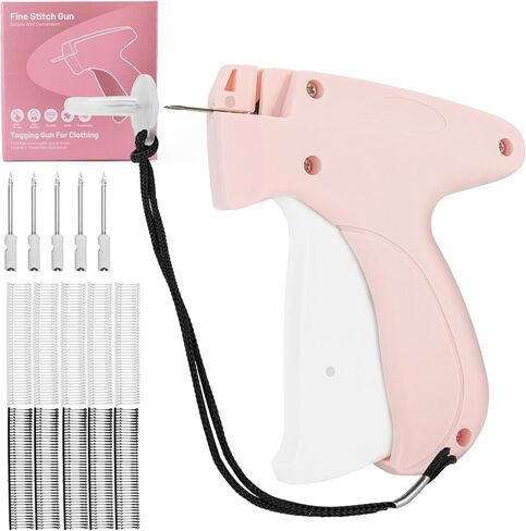 Clothing Label Gun,Standard Retail Price Tag Labeling Gun Kit,Having 5 Needles, 1000 Micro Fasteners,Suitable for Store,Warehouse,Consignment,Yard Sale,etc.(Black-1) in Kuwait