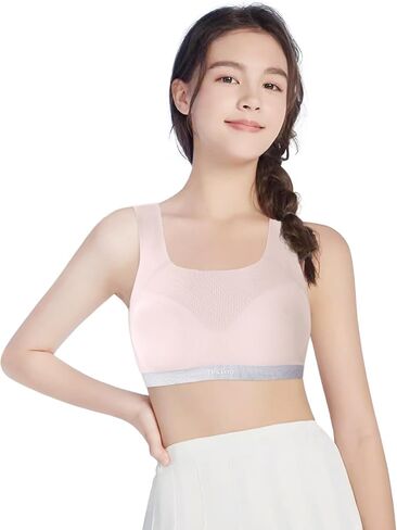 Phennie's Girls Sports Bra Training Bras Wireless Light Padded Bralette in Saudi Arabia