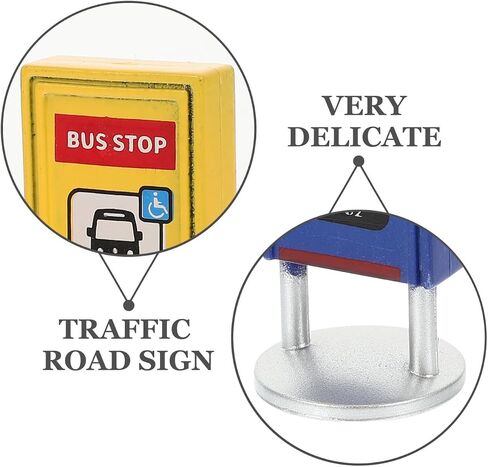 TOYANDONA 1 Set Traffic Barricade Model Traffic Light Toy Street Road Signs Playset Road Signs Game Mini Cones Toy Road Signs Mini Road Cones Cognition Toys Traffic Sign Toys for in Kuwait