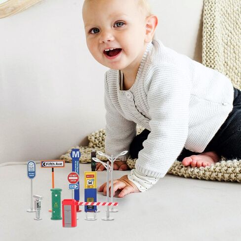 TOYANDONA 1 Set Traffic Barricade Model Traffic Light Toy Street Road Signs Playset Road Signs Game Mini Cones Toy Road Signs Mini Road Cones Cognition Toys Traffic Sign Toys for in Kuwait