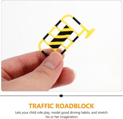 TOYANDONA 72 Pcs Mini Traffic Road Signs & Barricades Set - Educational, Language Skills & Social Studies - Traffic Safety Theme - Unisex - Ages Infant in Kuwait