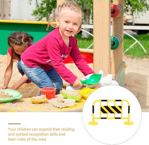 TOYANDONA 72 Pcs Mini Traffic Road Signs & Barricades Set - Educational, Language Skills & Social Studies - Traffic Safety Theme - Unisex - Ages Infant in Kuwait