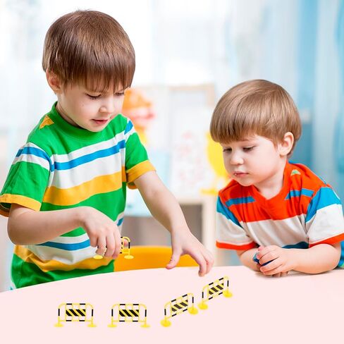 TOYANDONA 72 Pcs Mini Traffic Road Signs & Barricades Set - Educational, Language Skills & Social Studies - Traffic Safety Theme - Unisex - Ages Infant in Kuwait