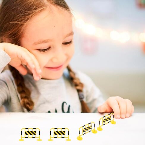TOYANDONA 72 Pcs Mini Traffic Road Signs & Barricades Set - Educational, Language Skills & Social Studies - Traffic Safety Theme - Unisex - Ages Infant in Kuwait