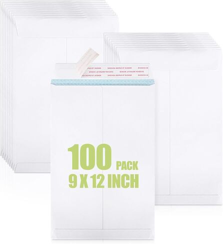 ACSTEP 6x9 مطلعات SELL SEAL 50 حزمة ، مظاريف أحرف بيضاء مع ختم غامق ، مغلف بريدي مفتوح للكتالوجات ، العروض التقديمية ، النشرات الإخبارية in Saudi Arabia