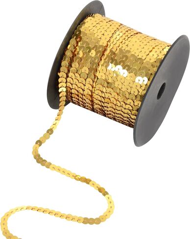 Flat Sequin Strip, 6mm String Metallic Sequin Strand, Multicolor, 100 Yards in Kuwait
