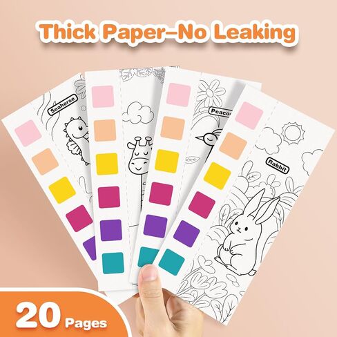 ZHOC Paint with Water Coloring Books for Kids, Pocket Mess Free Watercolor Painting Sets for Kids Ages 3 4 5 6 7 8+, Water Color Paint Set Arts and Crafts Gift for Boys Girls, Princess in Kuwait