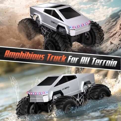 Remote Control Car, 1:16 RC Cars Scale All Terrain Electric Vehicle, LED Lights Car Toys Monster Trucks, Brithday Gift for Boys Girls & Adults in Kuwait