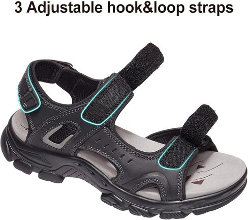 صنادل جلدية للرجال من CAMEL CROWN للتنزه في الهواء الطلق ورياضات الشاطئ المائية صنادل رجالي للصيف مع أشرطة مفتوحة عند الأصابع قابلة للتعديل in Kuwait