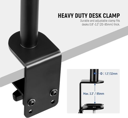 NEEWER Overhead Camera Desk Mount Rig Stand with 2 Boom Arms for Photography Devices: Video Light Ring Light Phone Mount Webcam Mic Compact DSLR for Home Office Studio Live Streaming Broadcast, ST008 in Saudi Arabia