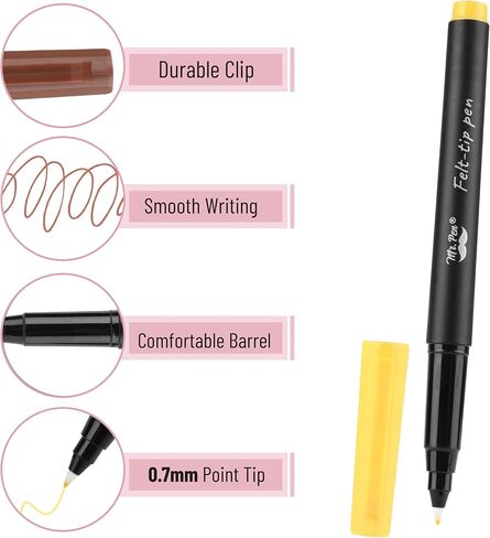 Mr. Pen- Felt Tip Pens, 8 Pack, 0.7mm Colorful Felt Pens, No Smear, Quick Dry in Saudi Arabia