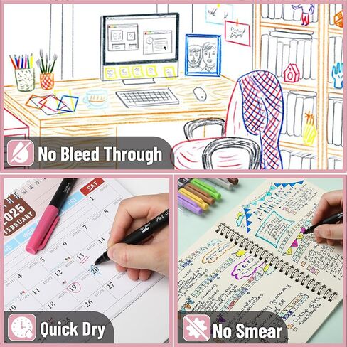Mr. Pen- Felt Tip Pens, 8 Pack, 0.7mm Colorful Felt Pens, No Smear, Quick Dry in Saudi Arabia